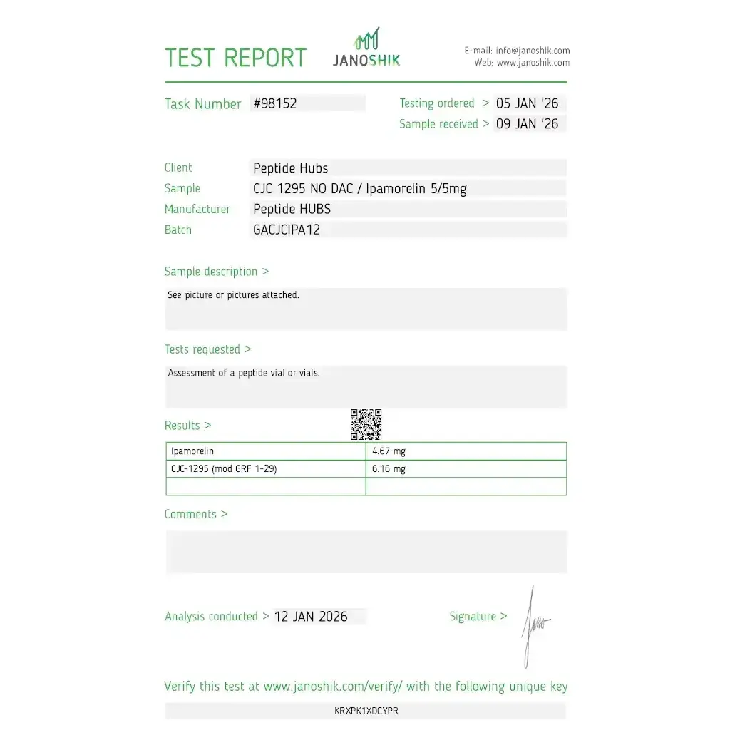 CJC-1295 no DAC 5 mg/Ipamorelin 5 mg