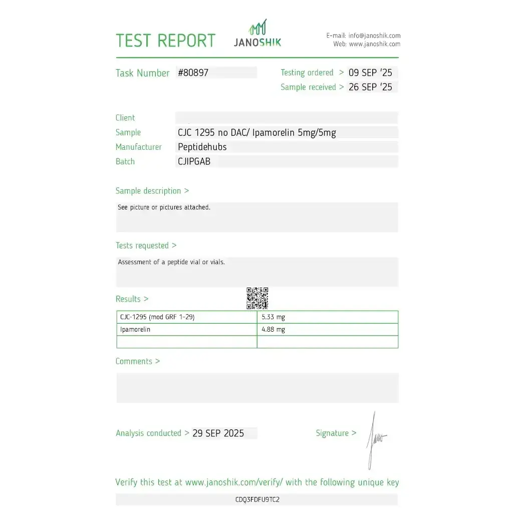 CJC-1295 no DAC 5 mg/Ipamorelin 5 mg