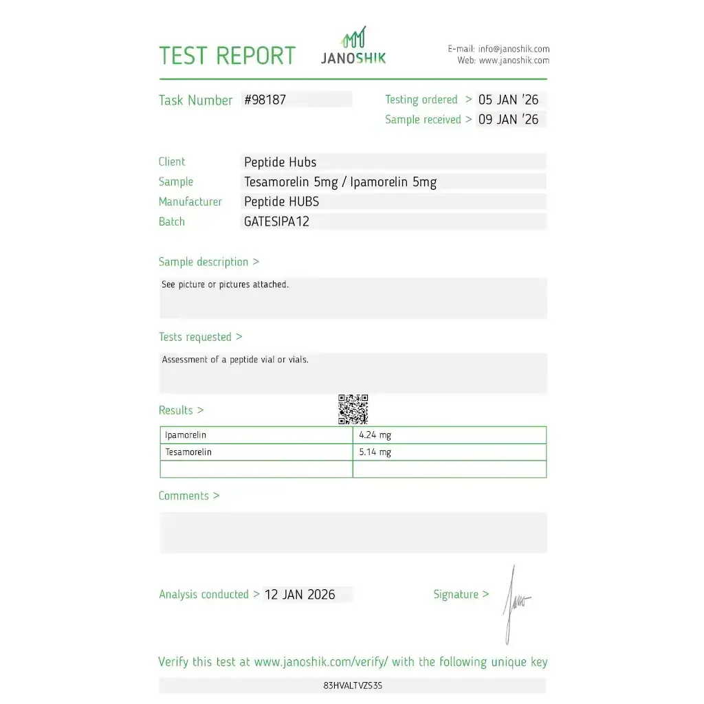 Tesamorelin 5 mg/Ipamorelin 5 mg